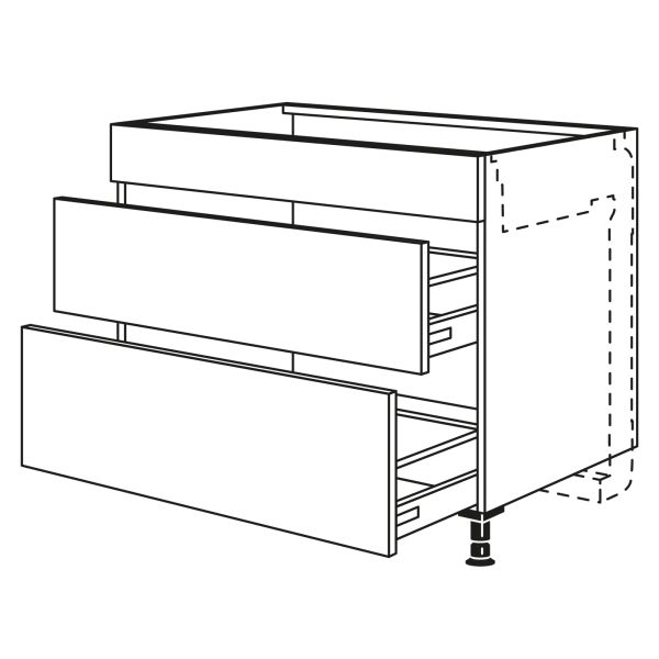 Nobilia Küchen Geräte-Unterschrank für Muldenlüfter KMSAA60-X