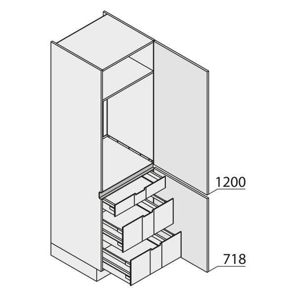 Nolte Küchen MatrixArt Geräte-Hochschrank für Kühlschrank YGKI195-88