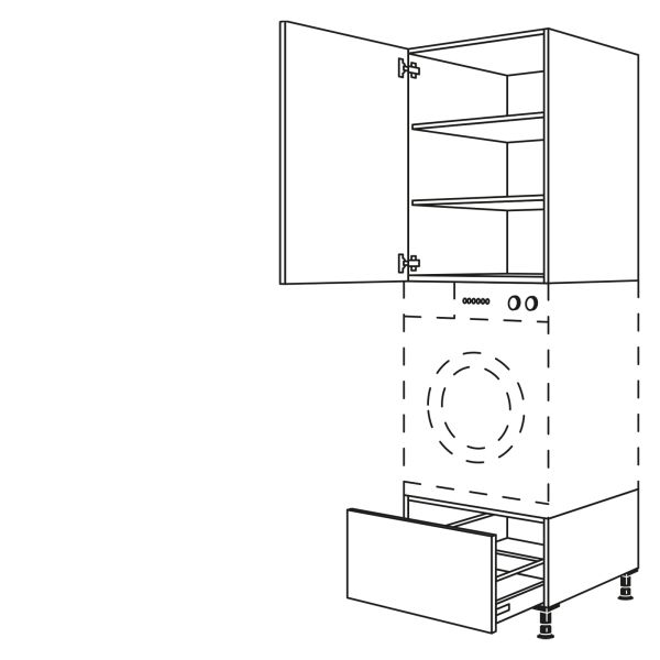 Nobilia Küchen Geräte-Hochschrank für Waschmaschine GWST60-3