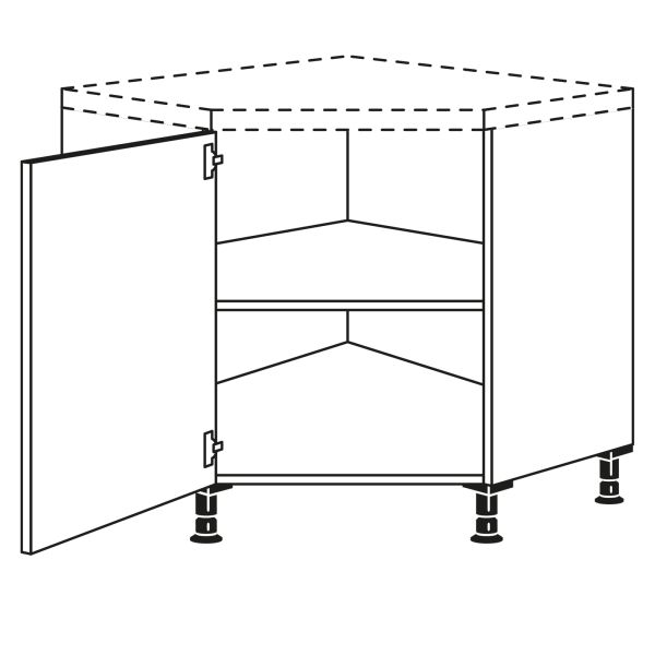 Nobilia Küchen Diagonal-Unterschrank UED90