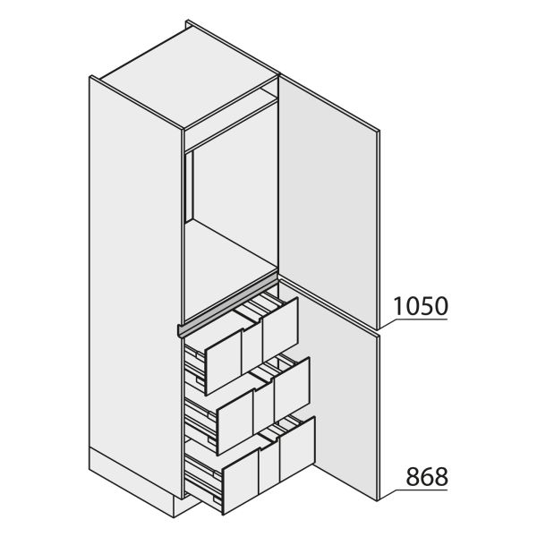 Nolte Küchen MatrixArt Geräte-Hochschrank für Kühlschrank YGKI195-88-U9