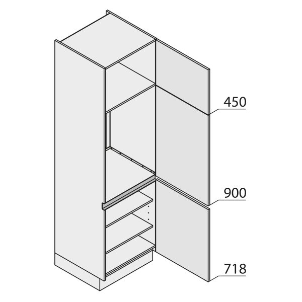 Nolte Küchen MatrixArt Geräte-Hochschrank für Kühlschrank YGK210-88
