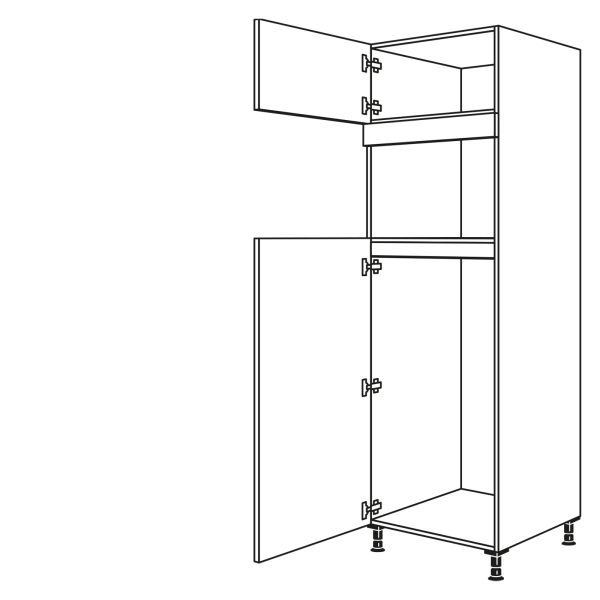 Nobilia Küchen Geräte-Hochschrank für Kühlschrank G123M-3