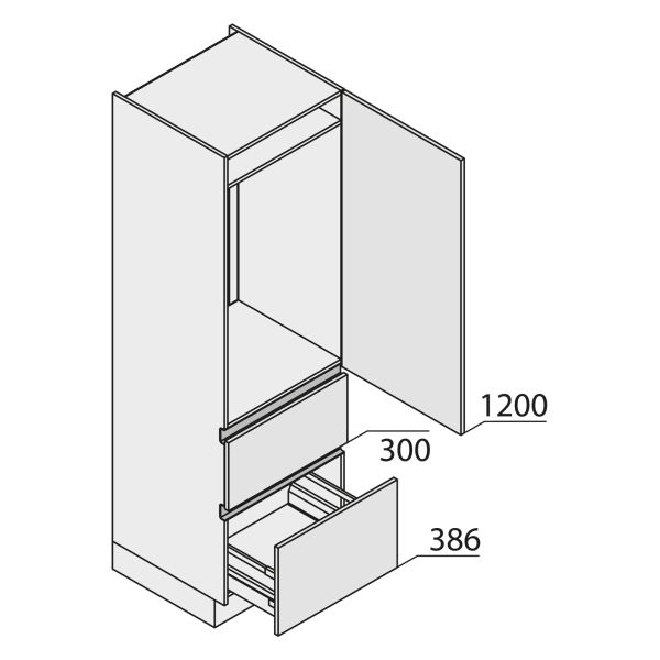 Nolte Küchen MatrixArt Geräte-Hochschrank für Kühlschrank YGKZ195-103