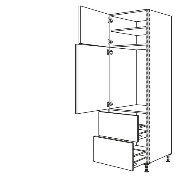 Nobilia Küchen LINE N Geräte-Hochschrank für Kühlschrank NGS882A-3