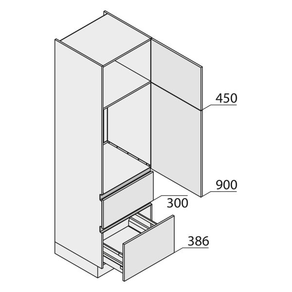 Nolte Küchen MatrixArt Geräte-Hochschrank für Kühlschrank YGKZ210-88