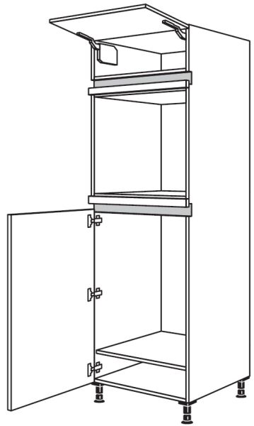 Nobilia Küchen LINE N Geräte-Hochschrank für Kühlschrank NG88O-1X
