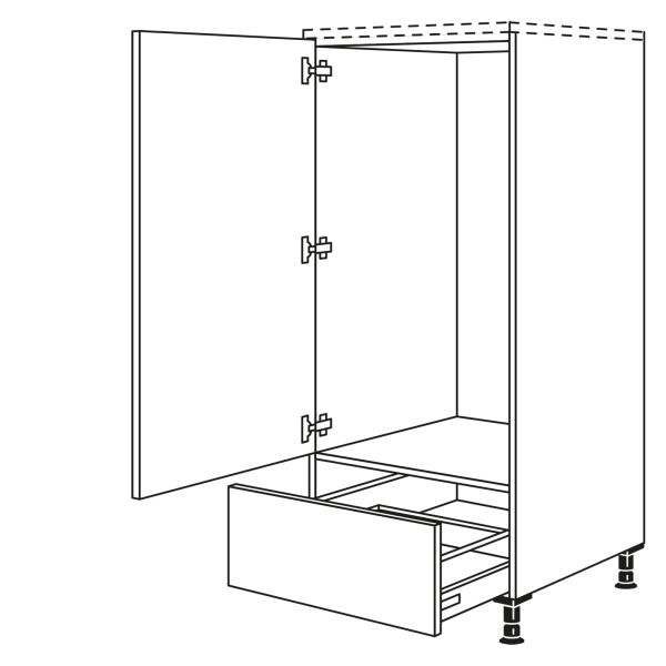 Nobilia Küchen Geräte-Hochschrank für Kühlschrank G123A
