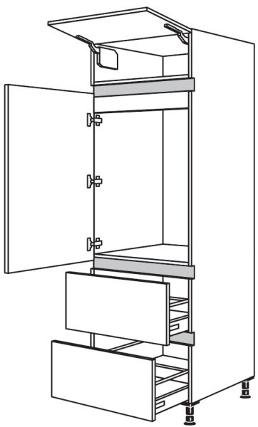 Nobilia Küchen LINE N Geräte-Hochschrank für Kühlschrank NG882A-1