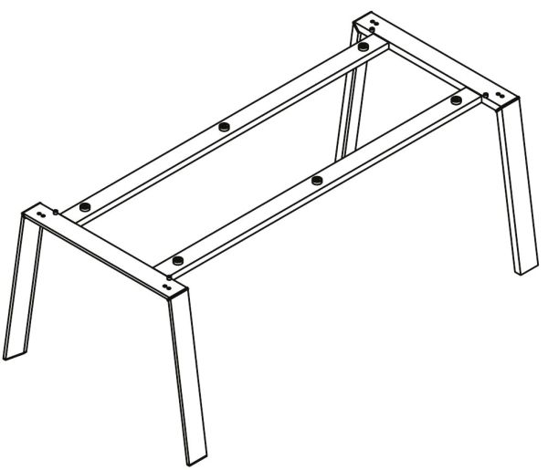 Nolte Küchen Tischgestell für Arbeitsplatte TISCH180-95-S