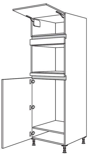 Nobilia Küchen LINE N Geräte-Hochschrank für Kühlschrank NG88DK-1X