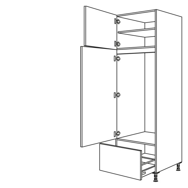 Nobilia Küchen Geräte-Hochschrank für Kühlschrank GD123A-3