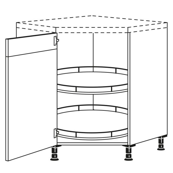 Nobilia Küchen Diagonal-Unterschrank UET80-M
