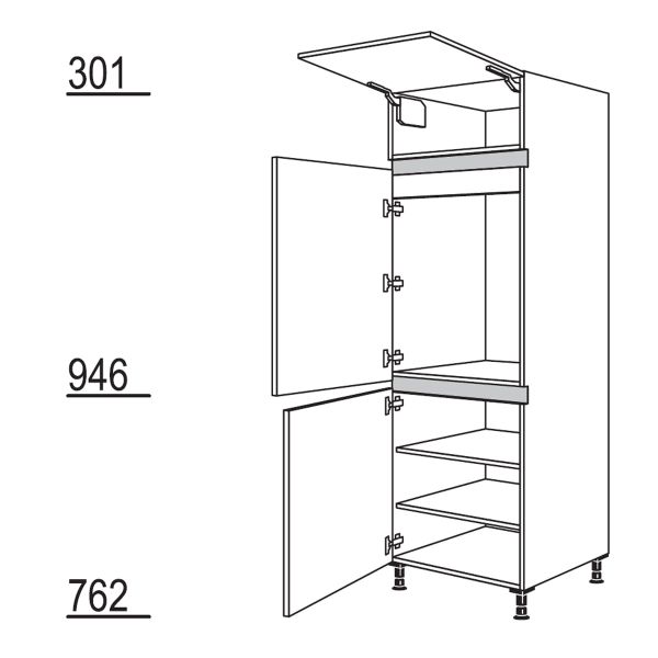 Nobilia Küchen LINE N Geräte-Hochschrank für Kühlschrank NGK88-1X