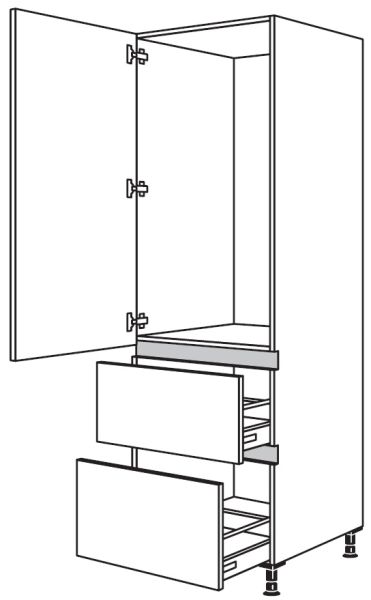 Nobilia Küchen LINE N Geräte-Hochschrank für Kühlschrank NG1232A-1X