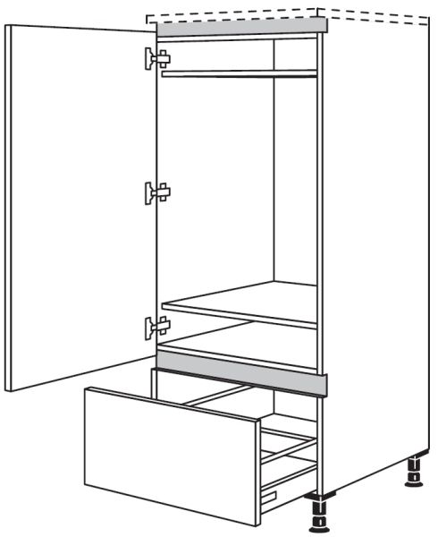 Nobilia Küchen LINE N Geräte-Hochschrank für Kühlschrank NG88A