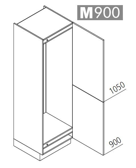 Nolte Küchen Geräte-Hoschrank elektrisch für Kühl-Gefrier-Kombination GKG195-159-03E