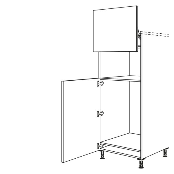 Nobilia Küchen Geräte-Hochschrank für Kühlschrank G88L-X