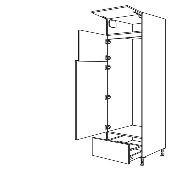 Nobilia Küchen Geräte-Hochschrank für Kühlschrank G145A-3