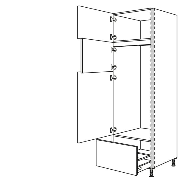Nobilia Küchen LINE N Geräte-Hochschrank für Kühlschrank NGS123GA-3