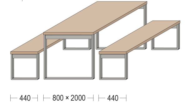 Nobilia Küchen Tischgestell für Arbeitsplatten ATG-E