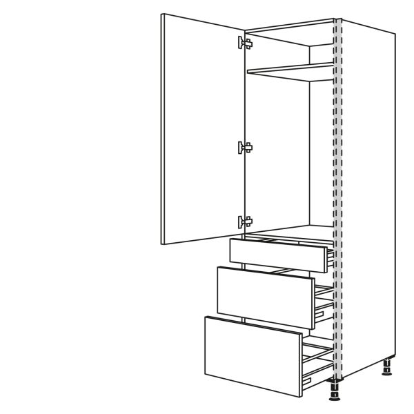 Nobilia Küchen LINE N Geräte-Hochschrank für Kühlschrank NGS103S2A-1X