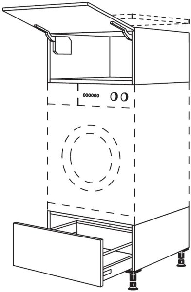 Nobilia Küchen Geräte-Hochschrank für Waschmaschine GWST60