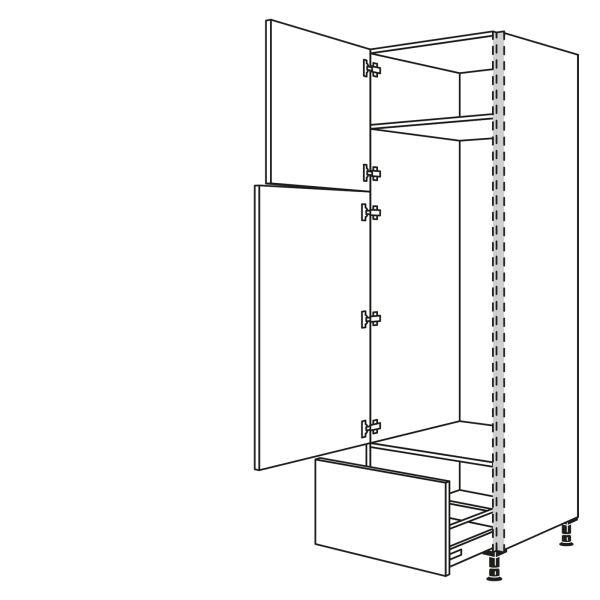 Nobilia Küchen LINE N Geräte-Hochschrank für Kühlschrank NGS145A-3