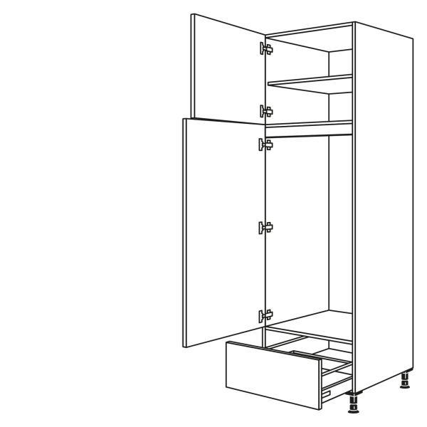 Nobilia Küchen Geräte-Hochschrank für Kühlschrank G123A-3