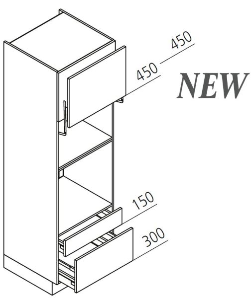 Nolte Küchen Geräte-Hochschrank für Backofen GBLAS195-3