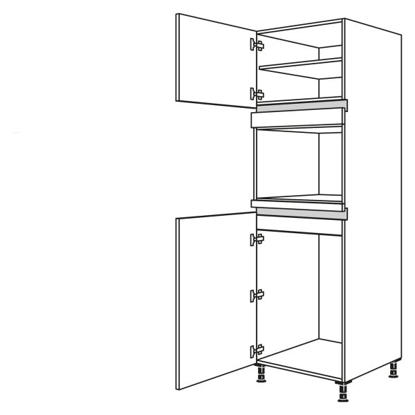 Nobilia Küchen LINE N Geräte-Hochschrank für Kühlschrank NG88DK-3