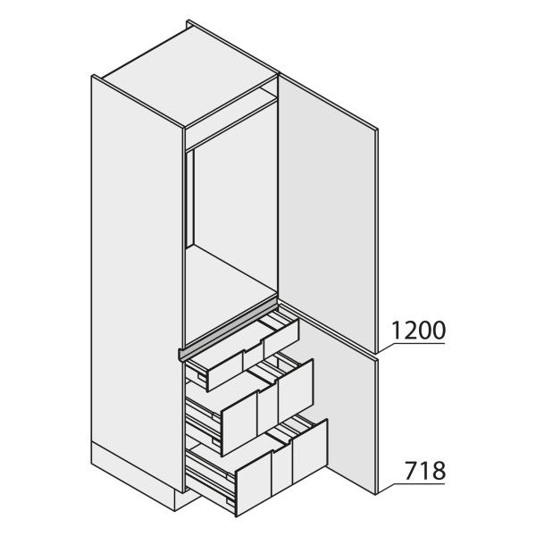 Nolte Küchen MatrixArt Geräte-Hochschrank für Kühlschrank YGKI195-103