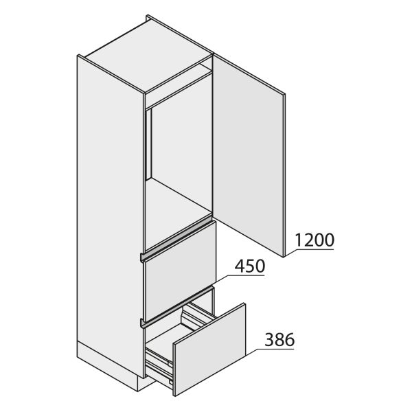 Nolte Küchen MatrixArt Geräte-Hochschrank für Kühlschrank YGKZ210-103-U9