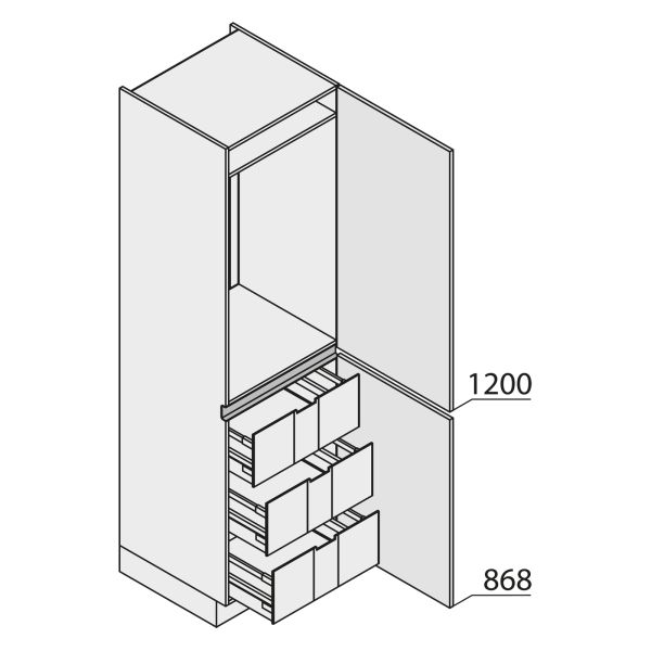 Nolte Küchen MatrixArt Geräte-Hochschrank für Kühlschrank YGKI210-103-U9