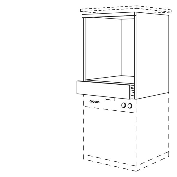 Nobilia Küchen Geräte-Hochschrank für Backofen GOGSP60-X