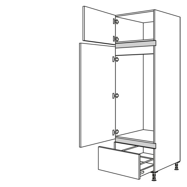 Nobilia Küchen LINE N Geräte-Hochschrank für Kühlschrank NG123A-3