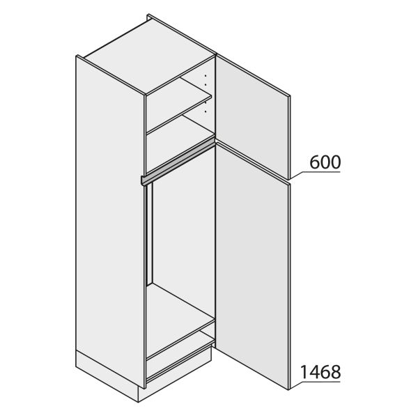 Nolte Küchen MatrixArt Geräte-Hochschrank für Kühlschrank YGK210-123-G