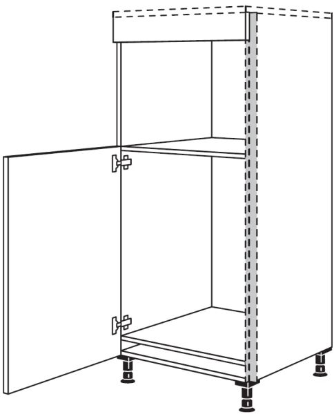 Nobilia Küchen LINE N Geräte-Hochschrank für Kühlschrank NGSDK88