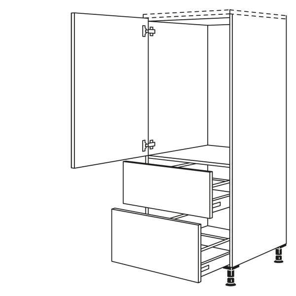 Nobilia Küchen Geräte-Hochschrank für Kühlschrank G88A-X