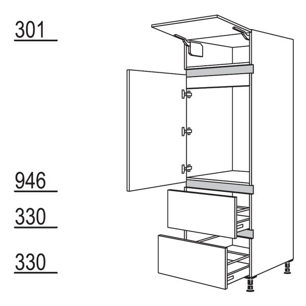 Nobilia Küchen LINE N Geräte-Hochschrank für Kühlschrank NGK882A-1