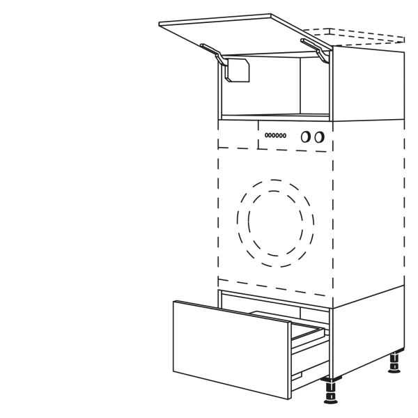 Nobilia Küchen Geräte-Hochschrank für Waschmaschine GWST60-X