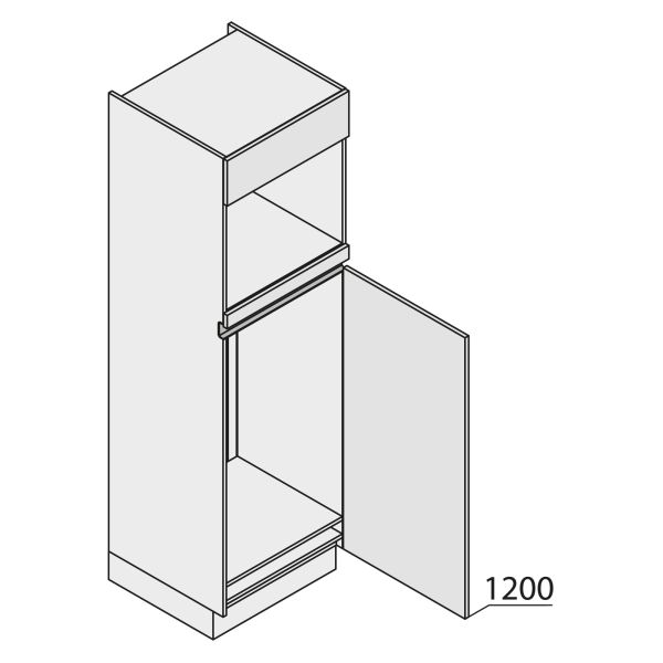 Nolte Küchen MatrixArt Geräte-Hochschrank für Kühlschrank und Backofen YGKB195-103-4