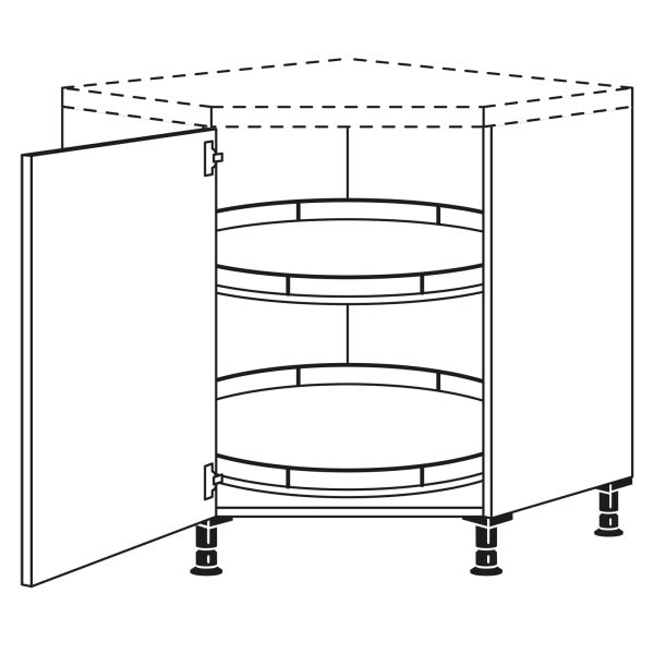 Nobilia Küchen Diagonal-Unterschrank UEDT90-X