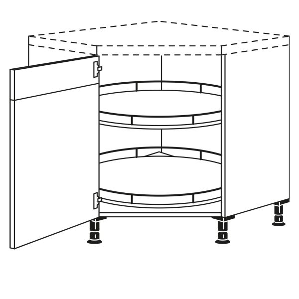 Nobilia Küchen Diagonal-Unterschrank UET90