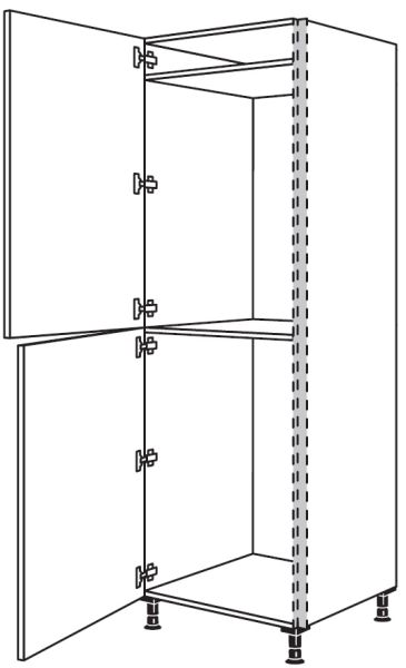 Nobilia Küchen LINE N Geräte-Hochschrank für Kühlschrank NGS88-88-1X