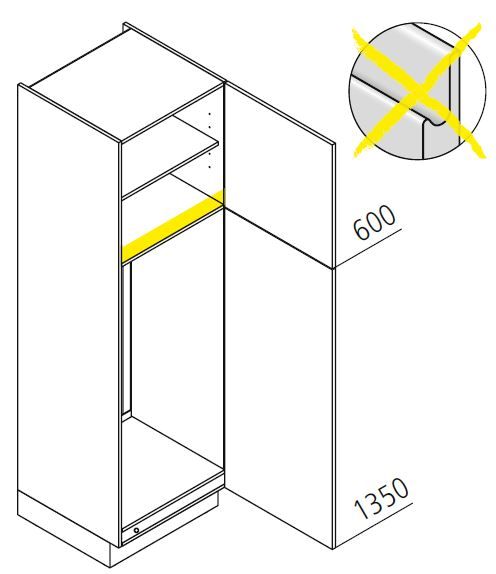 Nolte Küchen Geräte-Hoschrank elektrisch für Kühlschrank GK195-123-E