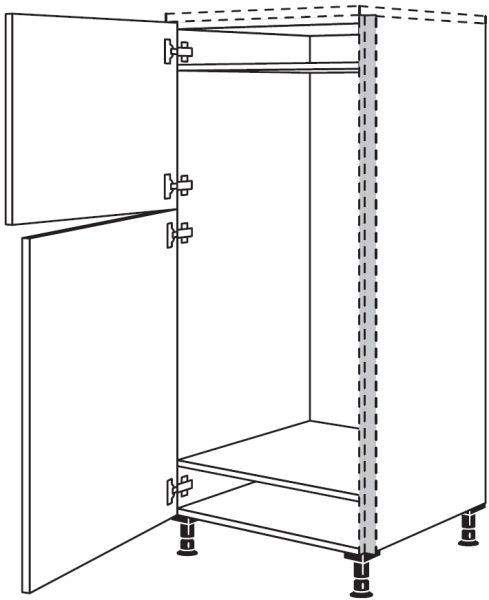 Nobilia Küchen LINE N Geräte-Hochschrank für Kühlschrank NGS123