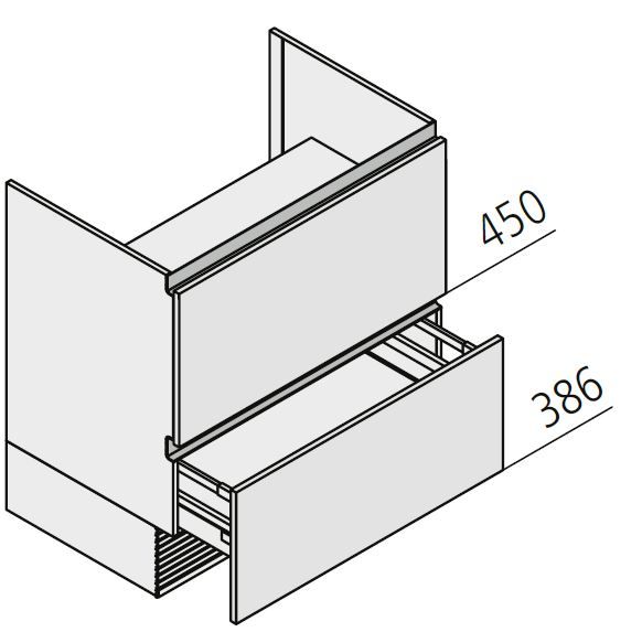 Nolte Küchen MatrixArt Geräte-Unterschrank für Muldenlüfter YKUZ60-90-ML