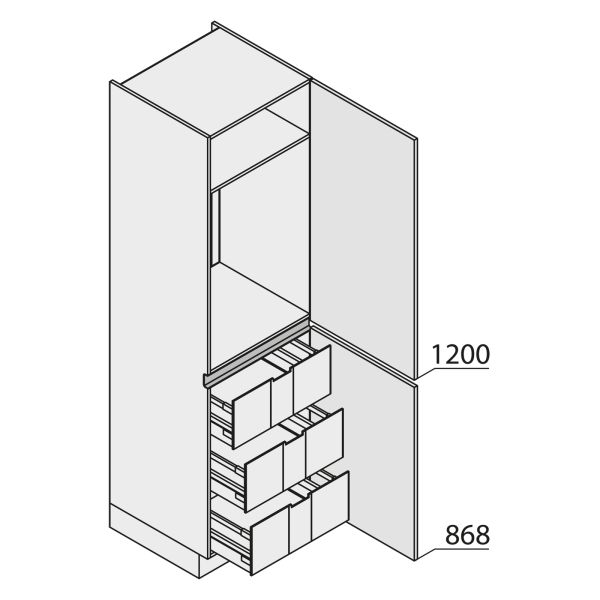 Nolte Küchen MatrixArt Geräte-Hochschrank für Kühlschrank YGKI210-88-U9