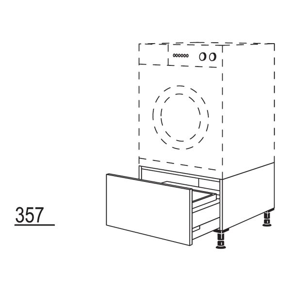 Nobilia Küchen Geräte-Unterschrank Unterbau für Waschmaschine GUWST60